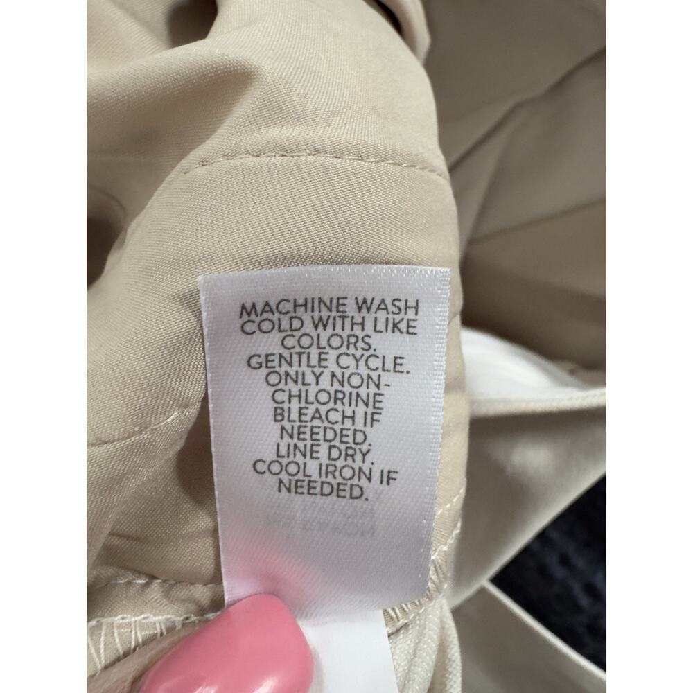 J Jill Wearever Collection Cream Oatmeal Tan Woven Trousers Plus Size 18 Tall - Picture 5 of 8